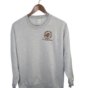 Vintage Department Of Justice Federal Bureau Of Prisions Grey Sweatshirt Size L